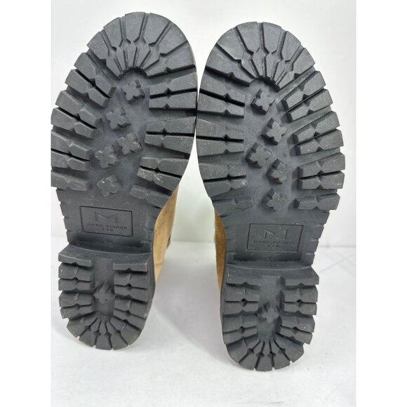 Marc Fisher LTD Privi Booties Women’s 9.5 Tan Leather Ankle Boots 2" Lug Sole - Picture 8 of 11